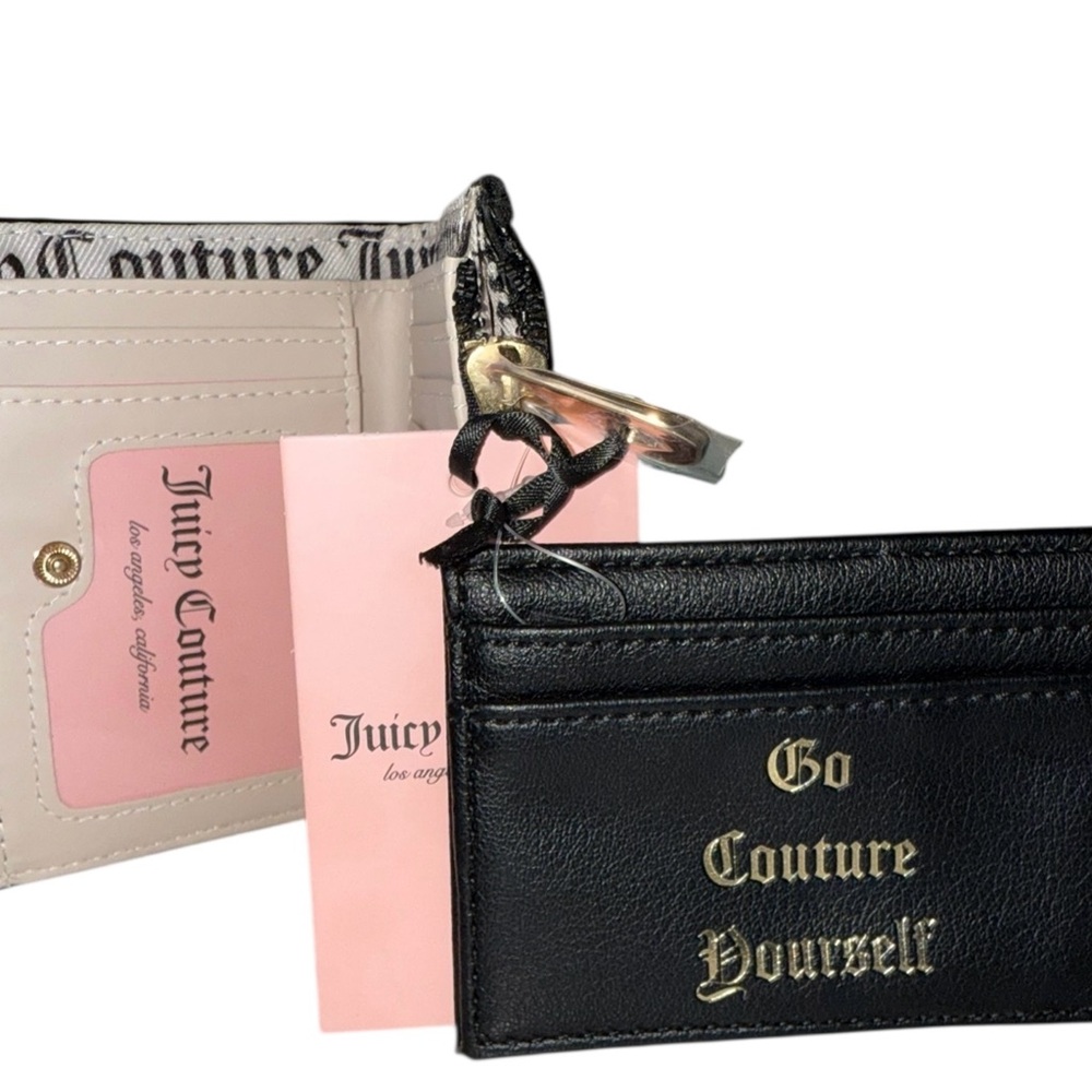 JUICY COUTOUR Black Quilted Heart Wallet NWT FINAL PRICE - Picture 3 of 4